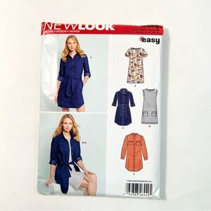 New Look 6449 Dress & Shirt Dress Pattern Size 8–20